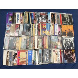 Quantity of vinyl records including The Rolling Stones studio sessions compilation, 'Tattoo You', 'out of our heads', 'Under Cover', 'Emotional Rescue', further music by The Rolling Stones, Rod Stewart 'Atlantic Crossing',  'An Old Raincoat Won't Ever Let You Down' and other music, approximately 120, in one box