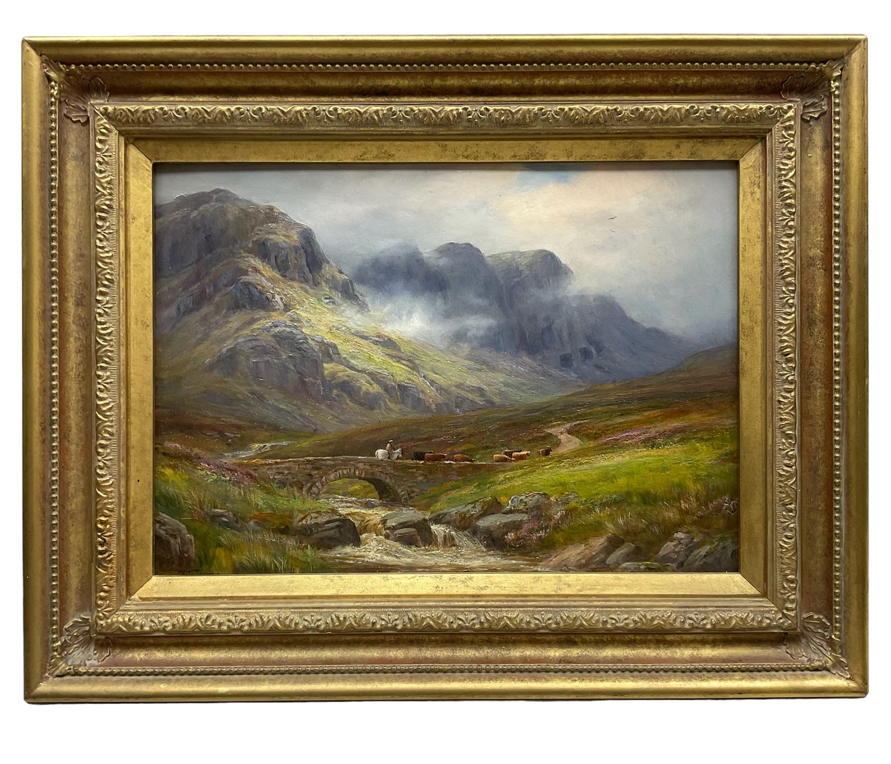 William Lakin Turner (British 1867-1936): Buck Pike and Dow Crags above Coniston, oil on panel signed 25cm x 35cm
