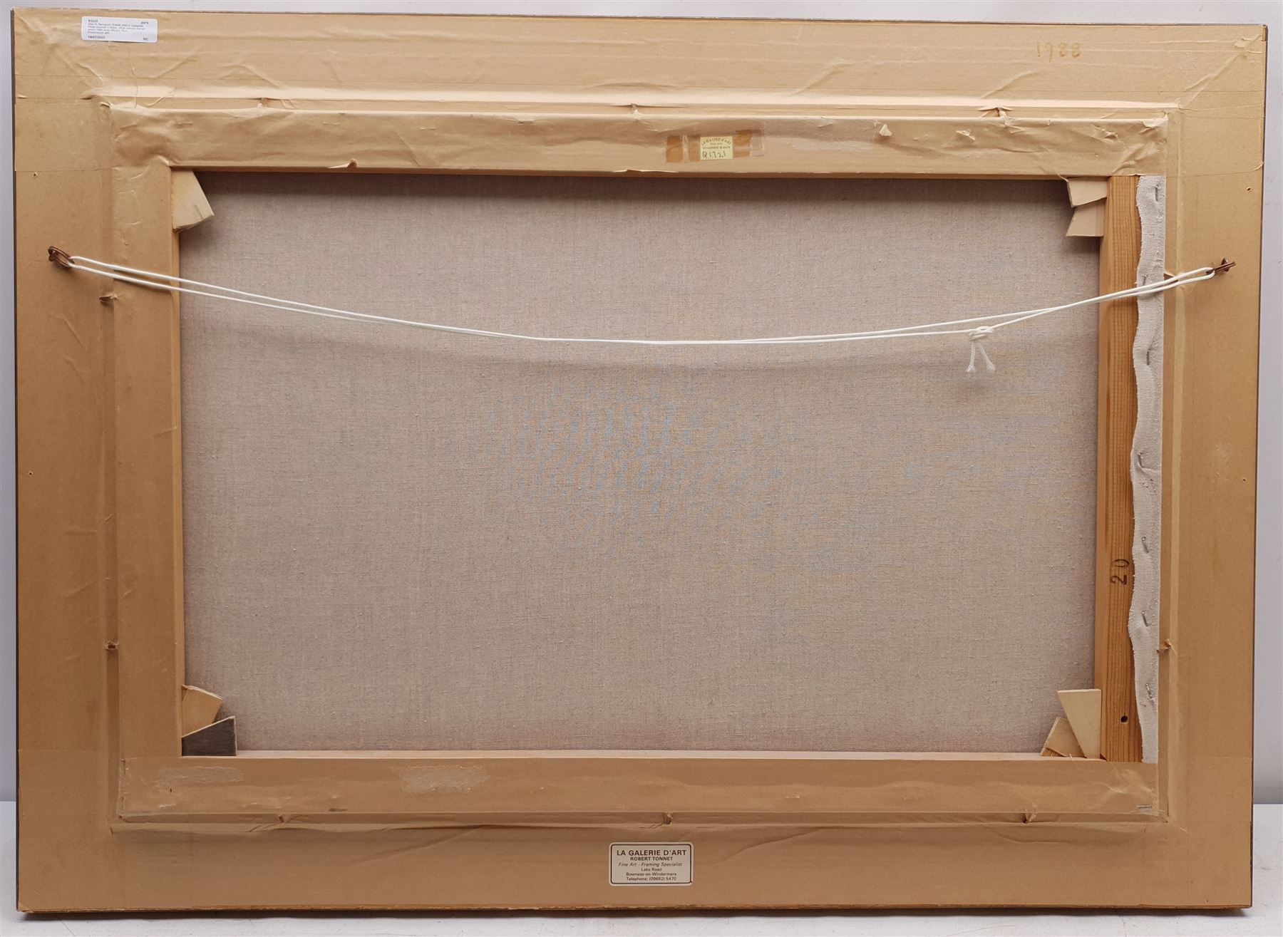 Alan R Thompson (British 1953-): Langdale Pikes covered in Snow, oil on canvas signed, dated 1988 verso 49cm x 75cm
Provenance: with La Galerie d'Art Windermere, label verso