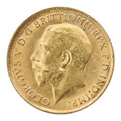King George V 1913 gold half sovereign coin