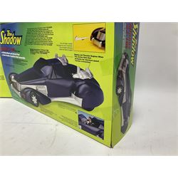The Shadow - Kenner Thunder Cab; Mirage SX-100 car; Shiwan Khan Serpent Bike; and  Nightmist Cycle; all boxed; and eight Kenner unopened carded action figures (12)