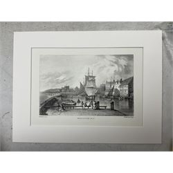 Francis Nicholson (British 1753-1844): 'Series of Six Views of Scarborough and its Vicinity', set of five mounted lithographs pub. 1824, in Solander box 16cm x 26cm (5)