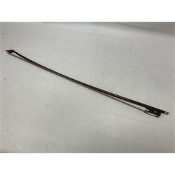 Cello bow possibly made from pernambuco or Brazilwood 