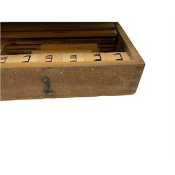 'Seppings Music Method' - type of music method by which Benjamin Britten was taught to sight read c1920 comprising wooden blocks and cards fitted onto wooden staves; in beech box with instruction booklet entitled 'The Elements of Music Illustrated'