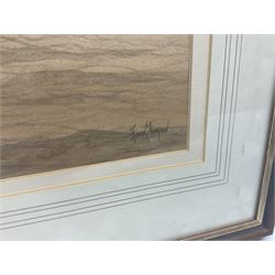 Adrian Thompson (British 1960-): 'Evening Tide' Steam Trawlers in the Humber, watercolour signed, titled and dated '93 verso with artist's address label 34cm x 46cm  