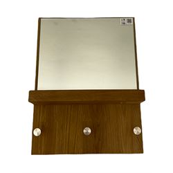 Futon Company - hallstand fitted with hooks and two shelves (W55cm, H181cm, D47cm), and a wall mirror with shelf and hooks (30cm x 40cm)