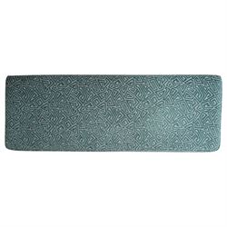 G-Plan Vintage - Contemporary unused Agatha 3 seater sofa, upholstered in G insignia fabric cushion seat and back cushion, rectangular side frame and matching fabric footstool, and additional unused seat cushion