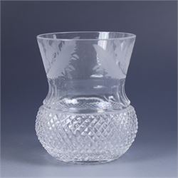Set of five Stuart Crystal wine glasses and a Edinburgh Crystal thistle glass