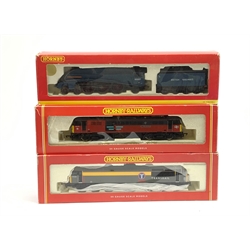 Hornby '00' gauge - three locomotives comprising limited edition 75th Anniversary Class 86 Diesel Bo-Bo No.86210 with certificate No.80/1000, limited edition Super Detail Class A4 4-6-2 'Sir Nigel Gresley' No.60007, with certificate No.325/500 and Transrail Class 56 Diesel Co-Co No.56049, all boxed (3)