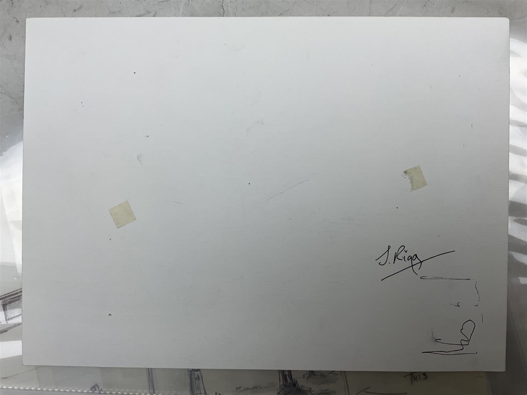 Jack Rigg (British 1927-2023): 'Sketch for Heading Out to Sea - Sail and Steam', pen and ink sketch titled, signed verso 18cm x 24.5cm (unframed)