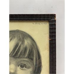 Giulio Boetto (Italian 1894-1967): Portrait of a Child, pencil signed 30cm x 19cm