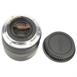 Canon EOS 5D Mark II camera body, serial no. 1631012789, with shoulder strap, battery grip BG-E6 and Canon compact-macro 50mm 1:2.5 EF lens serial no. 282912, in original box