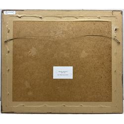 Stephen Frank Wasley (British 1848-1934): Busy Thames Scene at Sunset, watercolour signed 25cm x 36cm