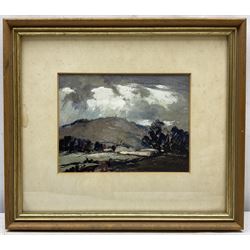 Robert Leslie Howey (British 1900-1981): 'Captain Cook's Hill', mixed media signed, titled verso 12cm x 16cm