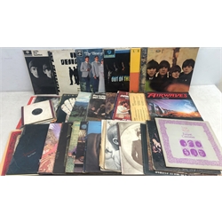  Collection of Vinyl LPs and singles including The Beatles 'with the beatles', 'beatles for sale' 'Help', Bruce Springsteen 'The River' and other music, approximately fifty in total   