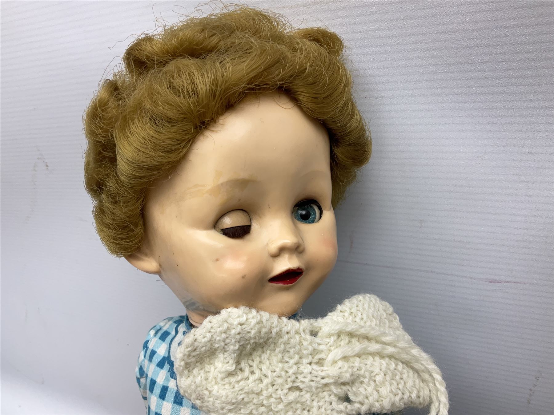 1960s Pedigree hard plastic walking doll H41cm two fashion dolls quantity of doll s clothing by Faerie Glen Pedigree etc and small collection of National Costume dolls together with Dinky die cas Deco...