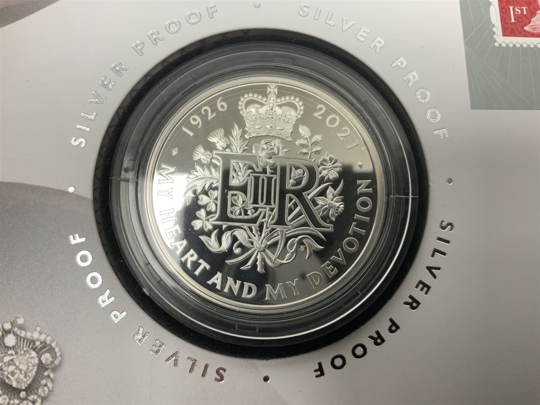 Five The Royal Mint Royal Mail silver proof coin covers, comprising 2021 'HG Wells' with two pounds, 2021 'HM The Queen's 95th Birthday' with five pounds, 2022 'Her Majesty The Queen's Platinum Jubilee 70 Years' with five pounds, 2022 'Her Majesty The Queen's Platinum Jubilee 70 Years' with fifty pence and 2022 '150 Years of The FA Cup' with two pounds, all in Royal Mail card boxes
