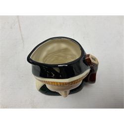 Royal Doulton Henry VIII and his Six Wives Character Jugs, comprising of Henry VIII D6647, Catherine of Aragon D6657, Anne Boleyn D6650, Jane Seymour D6746, Anne of Cleves D6753, Catherine Howard D6692 and Catherine Parr D6751, tallest H10cm