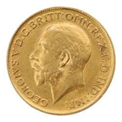 King George V 1915 gold full sovereign coin