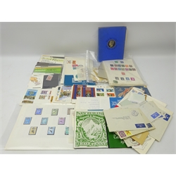  Collection of Great British and World stamps including various useable postage presentation packs, FDCs, World stamps on pages including Germany, France, Dubai, Egypt, Greece, Indonesia etc  