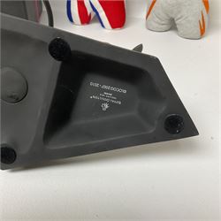 Royal Doulton London 2012 Olympics matt black stylised figure of a gymnast, in box, together with two stuffed mascots