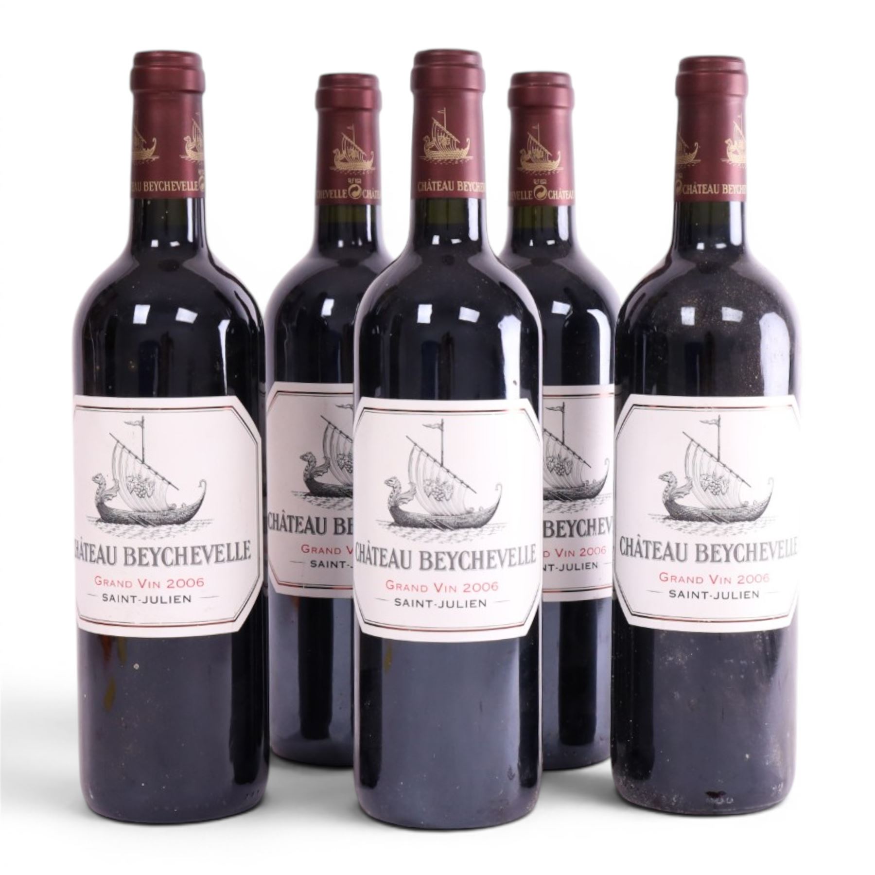 Chateau Beychevelle, 2006 Saint-Julien, five bottles, 750ml, 30% vol 