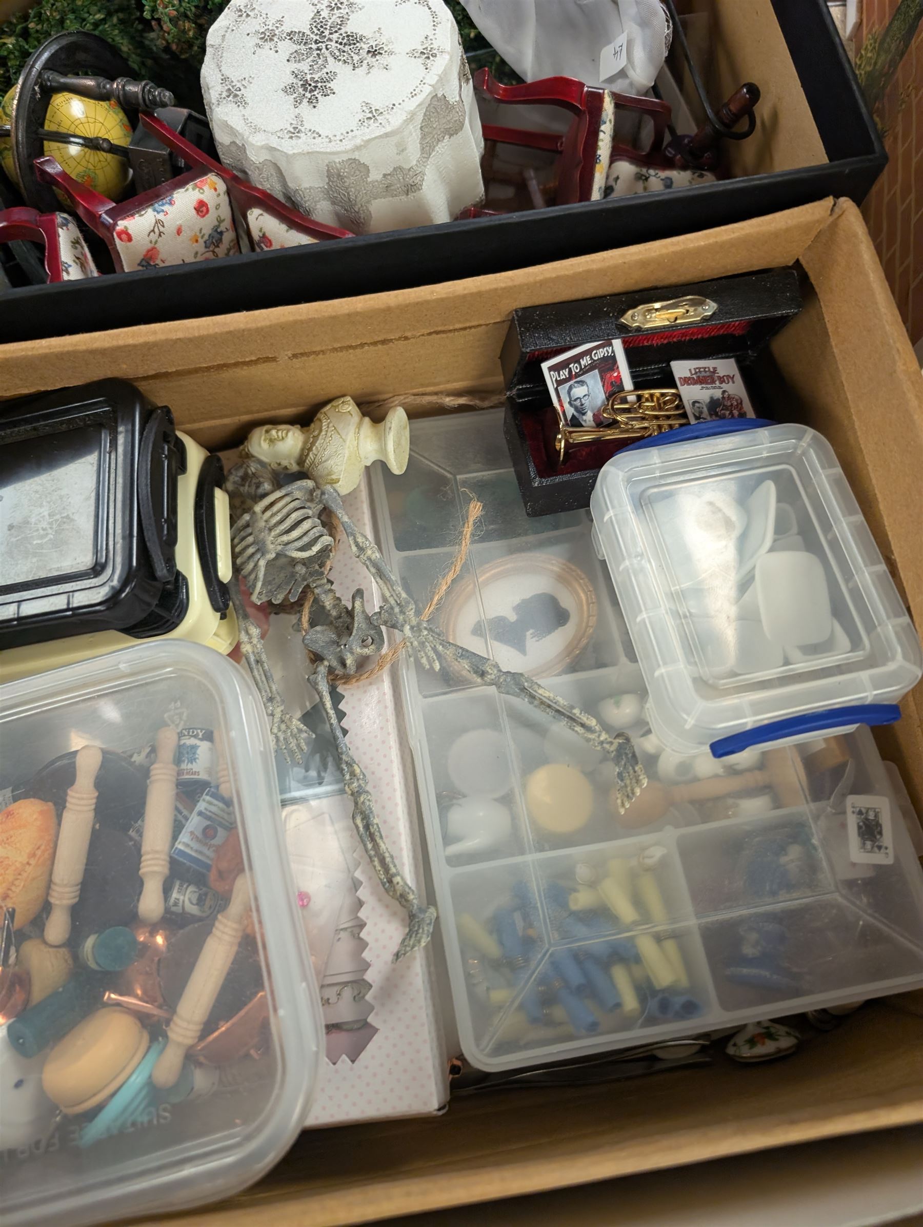 Burton Toys 'Caroline's Home' dolls house and a collection of dolls house furniture and accessories