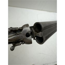 SHOTGUN CERTIFICATE REQUIRED - Belgian folding double barrel hammer shotgun with 76cm(30