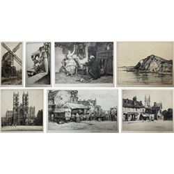 Eli Marsden Wilson ARE ARCE (British 1877-1965): Landscapes, collection of unframed etchings variously signed and titled in pencil, max 30cm x 30cm (approx. 35) 
Provenance: by descent through the artist's family; removed from the artist's cabinet, to be sold in the Country House Sale, Saturday 16th March 2024 Lot 1267.