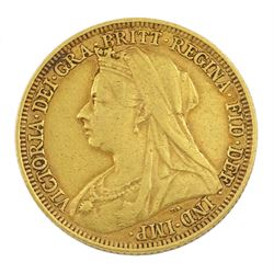 Queen Victoria 1896 gold full sovereign coin, Melbourne mint