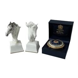 Quantity of Royal Worcester comprising boxed Millenium box and two equestrian busts to include horse models of ‘Chronos’ and ‘Lampon’