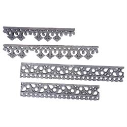 Architectural Salvage - Quantity of oak architectural feaatures including set of six carved communion rail supports, pierced and carved decorative panels, lead mounted pelmet etc
Note: Removed in the 19th century from the church in the grounds of a private Yorkshire estate 
Provenance: property of a Nobleman