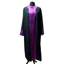 Ede & Ravenscroft two barrister/ judge horsehair wigs in fitted tins by 'Ede & Ravenscroft Law Wig & Robe Makers 93/4 Chancery Lane, London, inscribe upon the tins 'Ian R.Britton.Esq' and His Hon Judge Britton, together with judges robe 