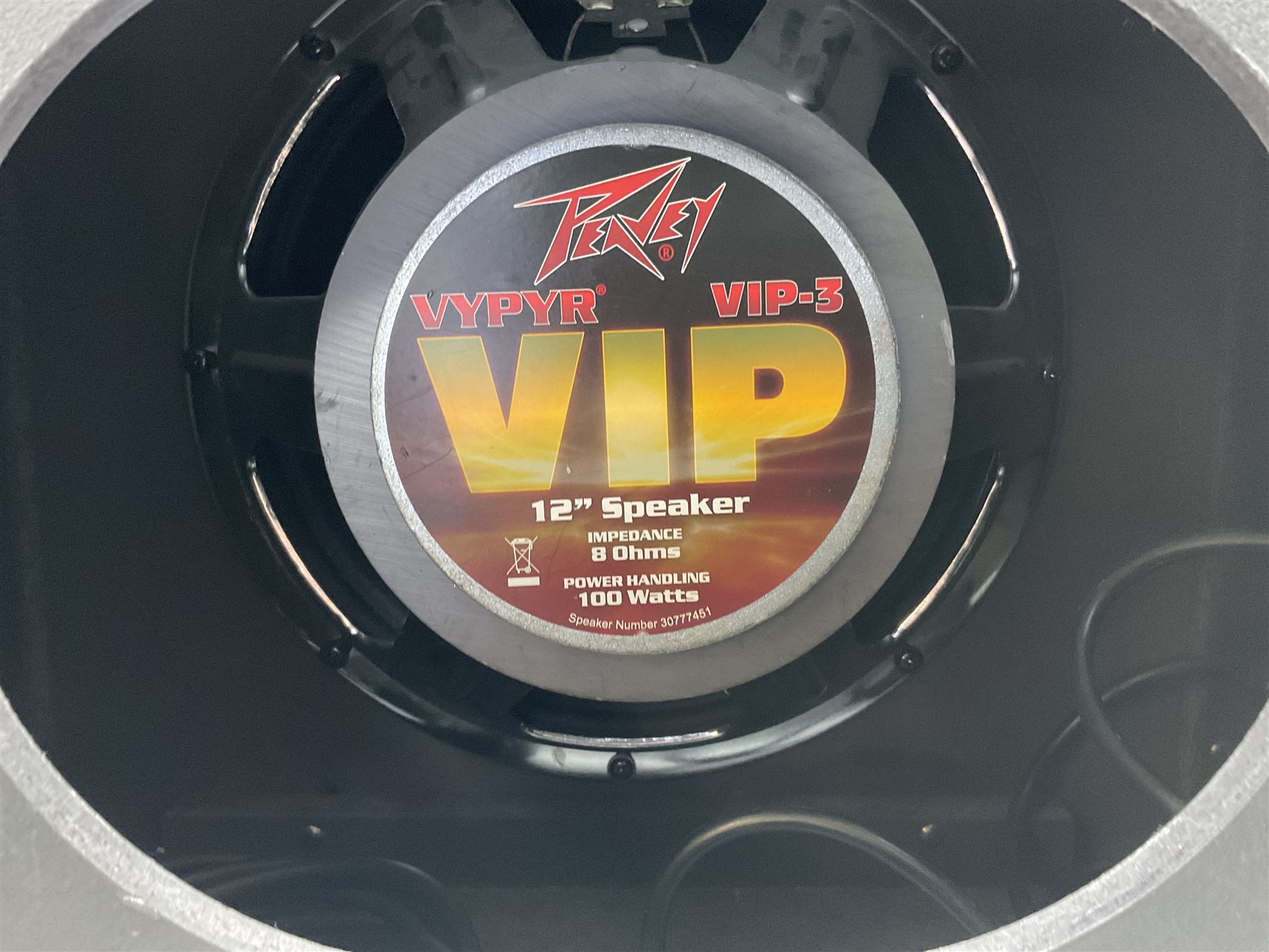 Peavey VYPYR VIP-3 guitar amplifier serial no.0DBDM070095 L51cm; with Peavey Sanpera 1 pedal board serial no.0DBDM160027 and cables (2)