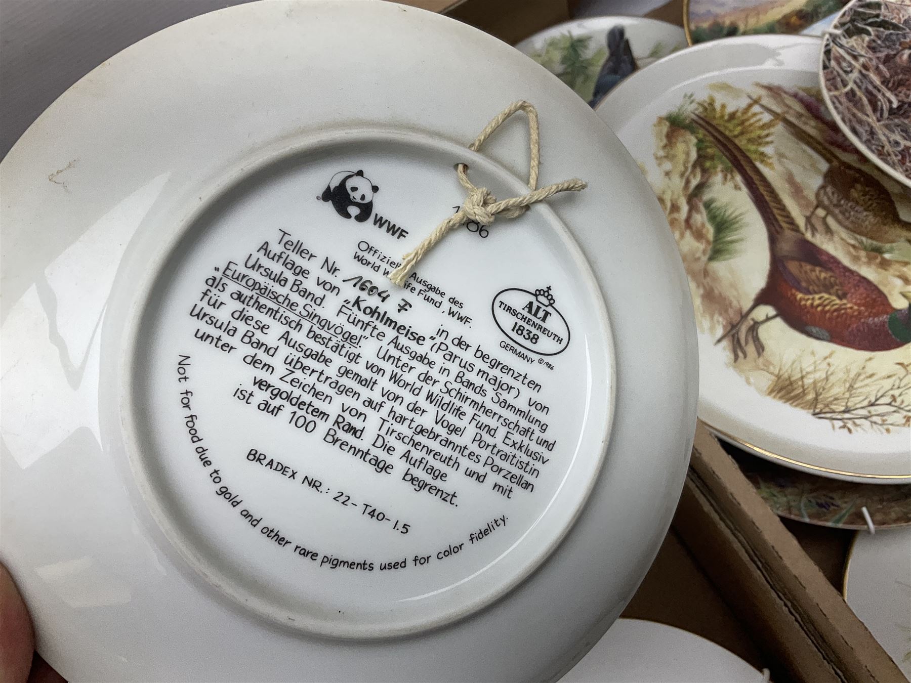 Melba ware shire horse and another similar shire, together with a collection of collectors plates, in four boxes