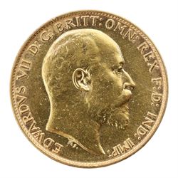 King Edward VII 1910 gold half sovereign coin