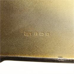 Engine turned silver cigarette case Birmingham 1937 Maker Bravingtons Ltd and in Bravingtons soft leather slip case