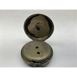 Two silver lever fusee pocket watches by Laz Rozenberg, Leeds and I Cowen Leicester and four silver cylinder fob watches