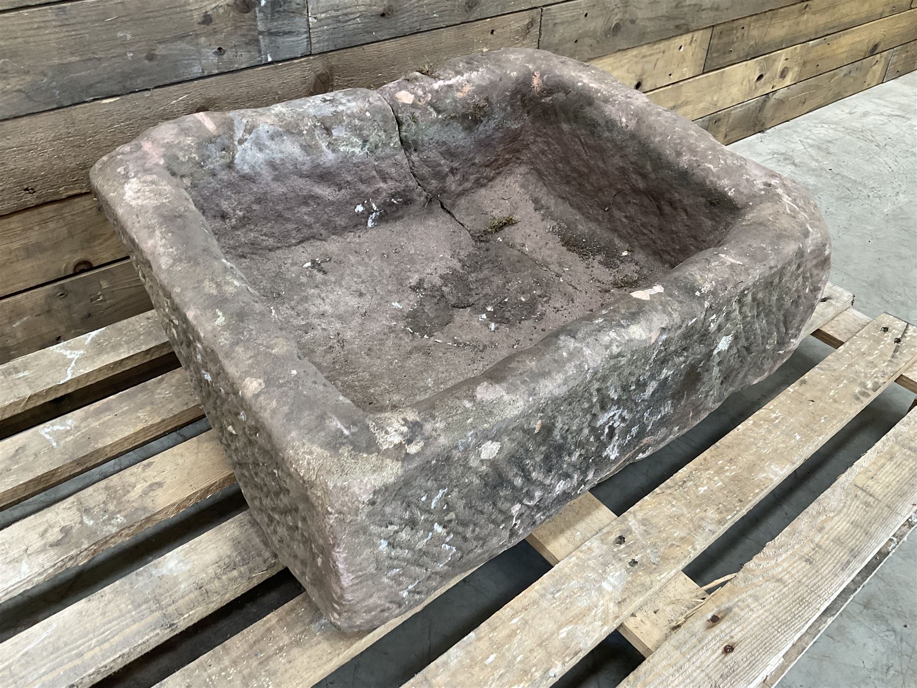 19th century rectangular stone trough 