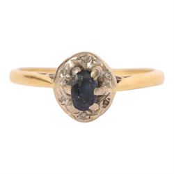18ct gold stone set ring, hallmarked