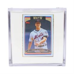 Signed Tom Glavine Rawlings baseball with HOF 2014 inscription, contained within an acrylic display box, with Field of Dreams hologram and certificate of authenticity 