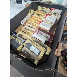 Collection of Britains painted model soldiers and similar, boxed, together with diecast model cars, including LLedo and Matchbox