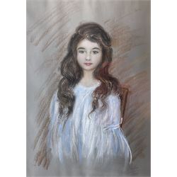 P C Helleu (French 1859-1927): Portrait of a Young Woman, pastel signed 'Helleu' and dated 1910, 67cm x 48cm
Provenance: same family ownership since 1989