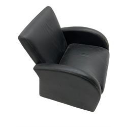 20th century retro armchair upholstered in leather 