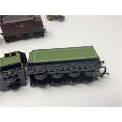 Hornby/Tri-ang '00' gauge - six locomotives - Class 9F 2-10-0 'Evening Star' No.92220; Class A3 4-6-2 (no name or number); Dean Single 4-2-2 'Lord of the Isles' No.3046; Princess Class 4-6-2 'The Princess Royal' No.46200; Class 57XX Pannier 0-6-0 tank No.8751; and Stephenson's Rocket with one passenger coach; all unboxed (6)