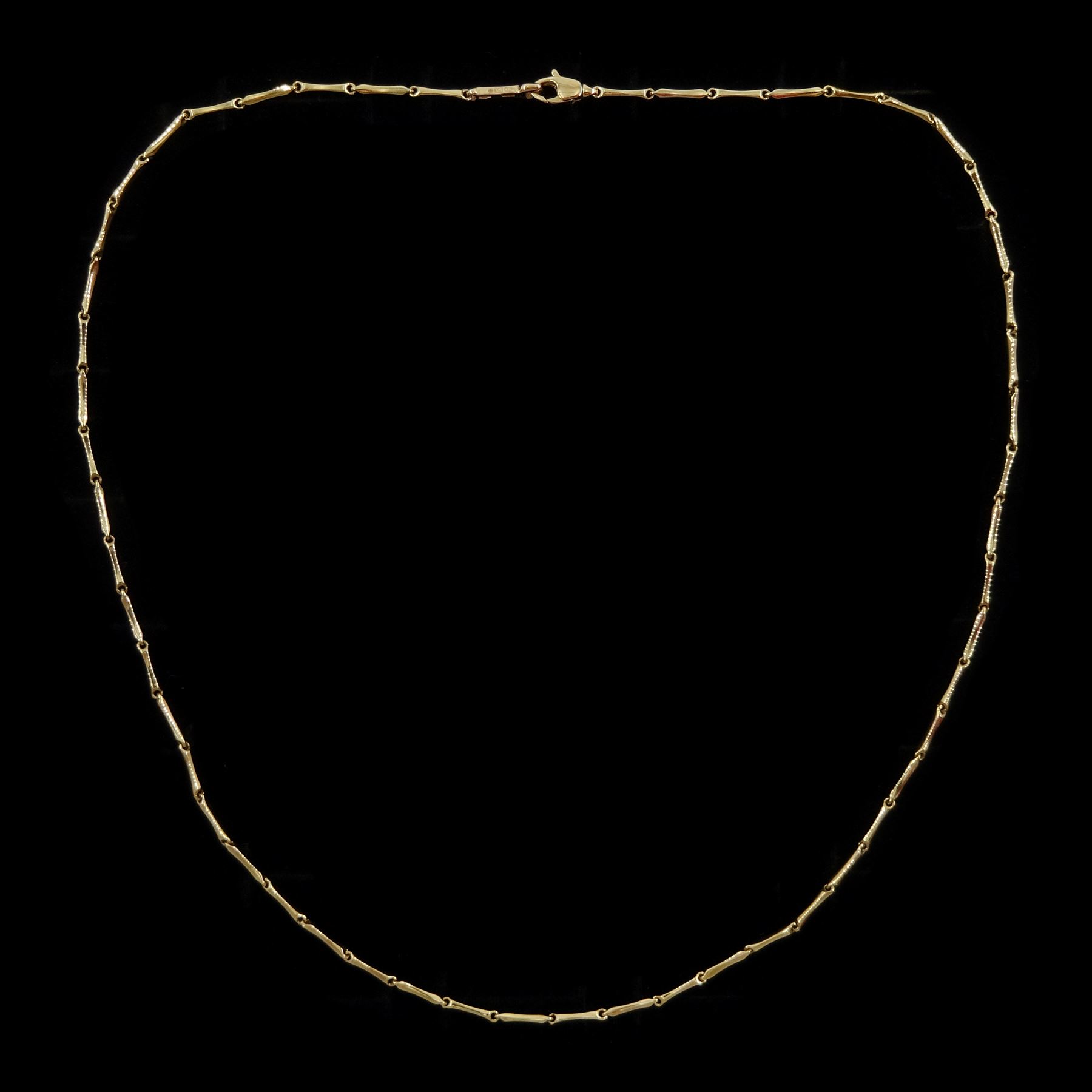Chimento 18ct rose gold Bamboo necklace, hallmarked