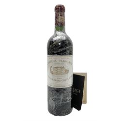 Chateau Margaux, 2003, Margaux, unknown content and proof, this bottle has depressed cork and signs of seepage