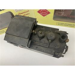 LGB (Lehmann Gross Bahn) G scale, gauge 1 - 0-4-0 tank locomotive No.995001; unboxed; and two American Aristo Craft Trains 2-axle boxcars Santa Fe and Pennsylvania; both boxed (3)