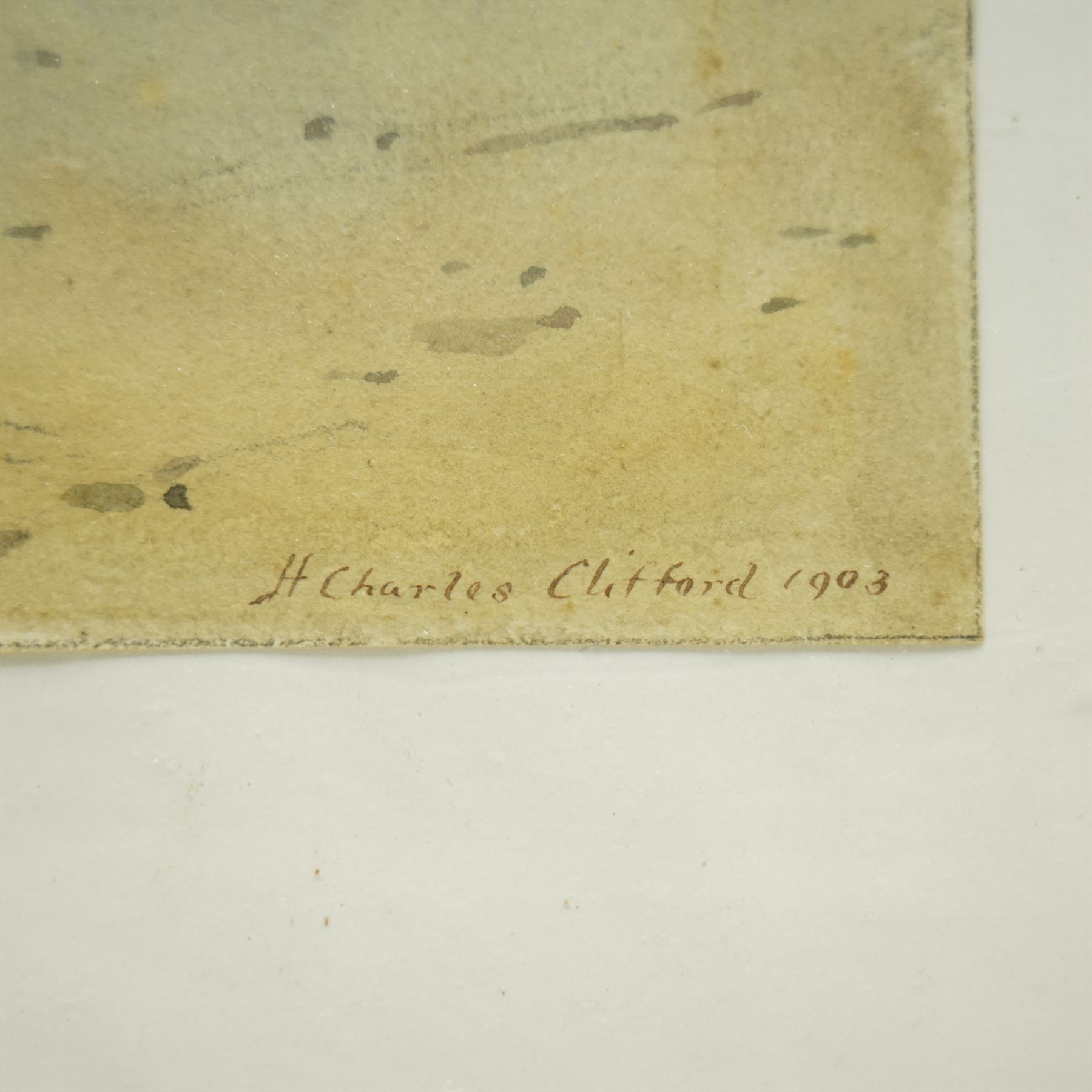 Keith Roper (British 1946-): York Minster from City Walls with the Grand Hotel, pastel signed and dated '87, 29cm x 37cm; Henry Charles Clifford (British 1861-1947): 'Old House Bermondsey', watercolour signed titled and dated 1903, 33cm x 26cm (2)