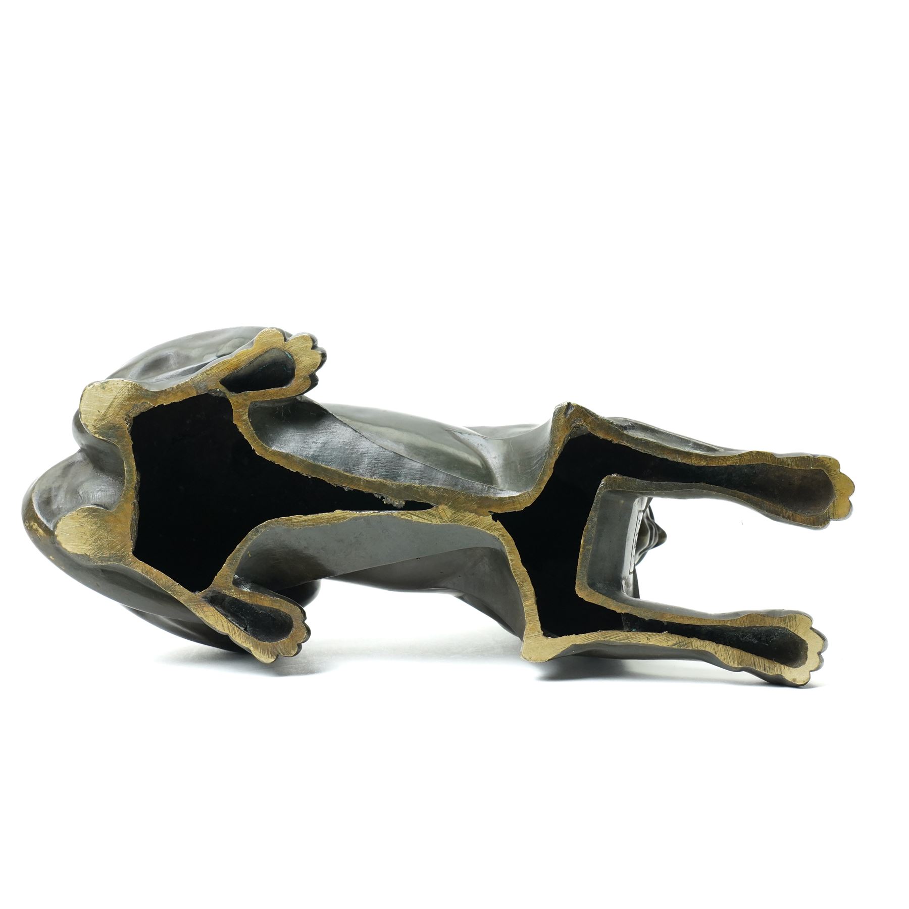 Bronze model of an Egyptian sphynx, W28cm 